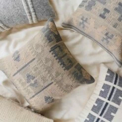 Gazebo Parts Direct Sales Store -US Home Sales 2024 Adana Kilim Pillow Stone Blue 4