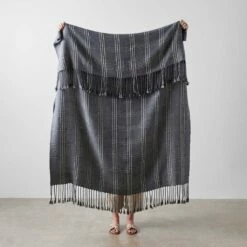 Adriano Alpaca Throw -US Home Sales 2024 Adriano Alpaca Throw Stone Blue 3