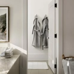 Aegean Cotton Bath Robe -US Home Sales 2024 Aegean Textured Bath Robe Light Grey 6