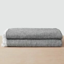 Aegean Cotton Bath Towels -US Home Sales 2024 Aegean Textured Bath Towel Black 6