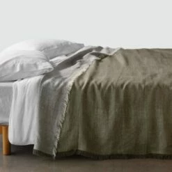 Arya Linen Bed Blanket 27 Arya Linen Bed Blanket -US Home Sales 2024 Arya Linen Bed Blanket Olive 1 fb6298c0 9034 4802 a8b8 e6dcf863615c