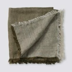 Arya Linen Bed Blanket 30 Arya Linen Bed Blanket -US Home Sales 2024 Arya Linen Throw Olive 3 12689f74 ace0 42ef 85a7 de7be21e4955