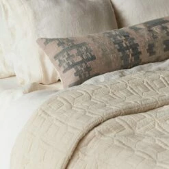 Ayla Organic Cotton Quilted Bed Blanket -US Home Sales 2024 Ayla Organic Cotton Quilt Ivory 4