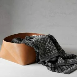 Azad Low Leather Storage Bin -US Home Sales 2024 Azad Low Leather Storage Bin 7