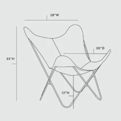 Palermo Butterfly Chair -US Home Sales 2024 ButterflyChair Dimensions 048ae683 fc10 4c20 ad2c a9a2a18fc79c