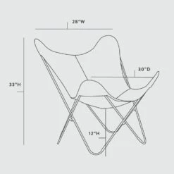 Palermo Butterfly Chair -US Home Sales 2024 ButterflyChair Dimensions 252b9524 e90f 49aa 95a4 1770958da032