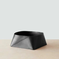 Azad Low Leather Storage Bin