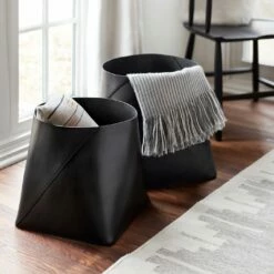 Azad Tall Leather Storage Bins -US Home Sales 2024 Citizenry Feb26 24828 Final