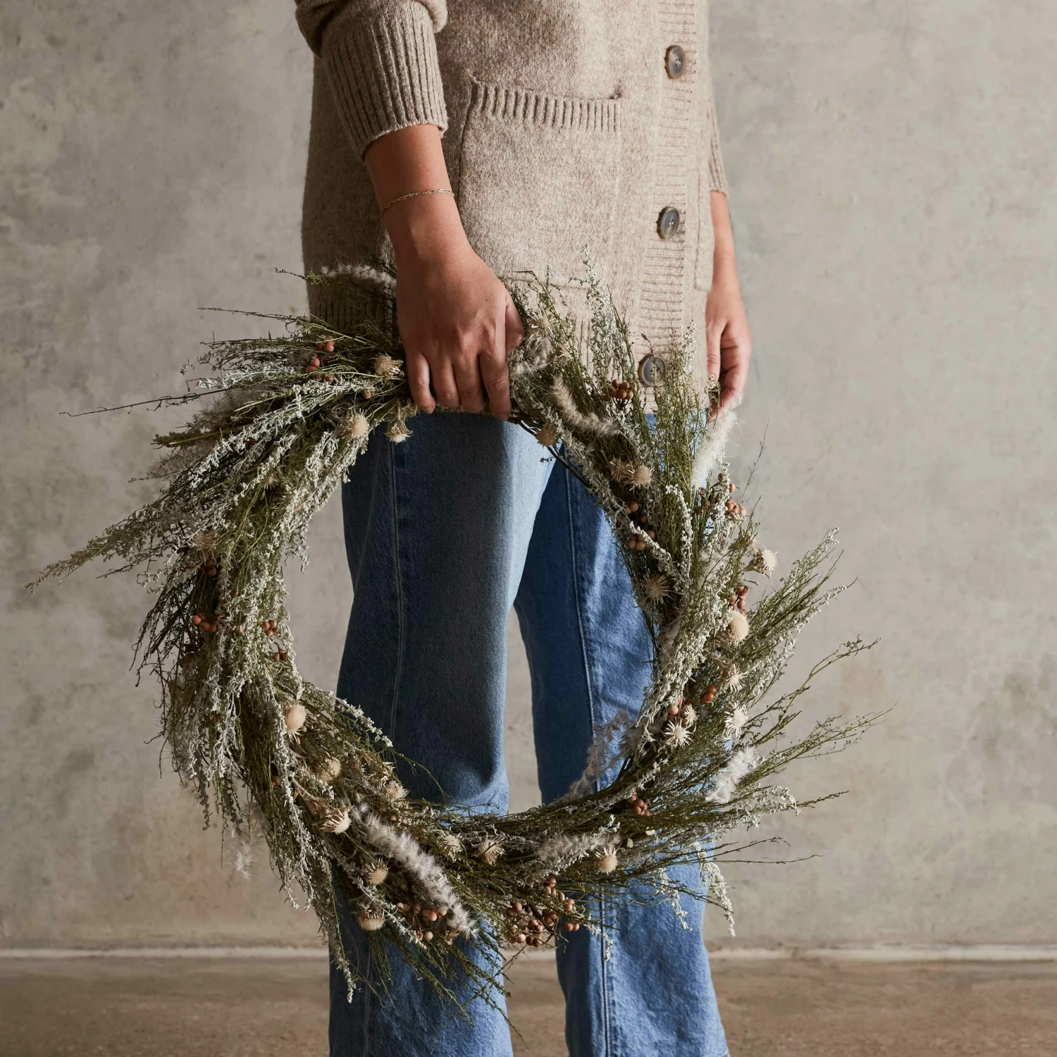 Dried Wildflower And Greenery Wreath 8 Dried Wildflower And Greenery Wreath - Image 6