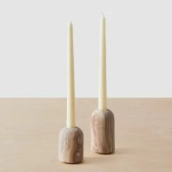 Eshana Sandstone Candle Holders - Set Of 2