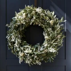 Fresh Olive And Dried Floral Wreath -US Home Sales 2024 Fresh Olive and Dried Floral Wreath Medium 9