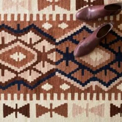 Harika Handwoven Kilim Accent Rug -US Home Sales 2024 Harika Kilim Accent Rug Rust 2