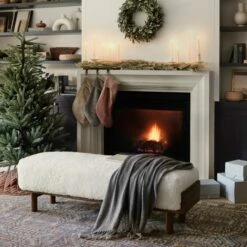 Helm Shearling Bench -US Home Sales 2024 Helm Bench Cream Sheepskin 1