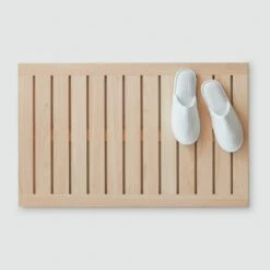 Hinoki Wood Bath Mat -US Home Sales 2024 Hinoki Wood Bath Mat Large 2