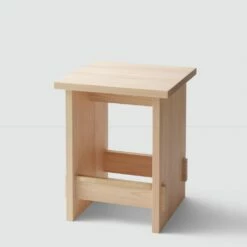Hinoki Wood Counter Stool