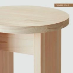 Hinoki Wood Side Table -US Home Sales 2024 Hinoki Wood Side Table Round 15 With Label 1a44e5c4 80d1 41be b46a 87b2b54e8689