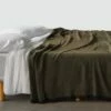 La Calle Alpaca Bed Blanket -US Home Sales 2024 La Calle Alpaca Bed Blanket Olive 1
