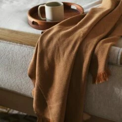 La Calle Alpaca Throw -US Home Sales 2024 La Calle Alpaca Throw Mustard 7