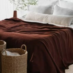 La Calle Alpaca Bed Blanket -US Home Sales 2024 La Calle Bed Blanket Rust 2