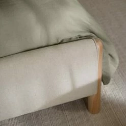 Laurel Bed With Low Footboard -US Home Sales 2024 Laurel Bed Low Footboard Cotton Linen Oat Maple Wood 2