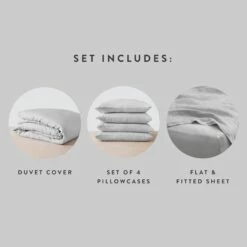 Stonewashed Linen Bed Bundle 39 Stonewashed Linen Bed Bundle -US Home Sales 2024 Linen Gray Bedding Set 5a458218 52bf 4a65 897d 4ebdf0415a25