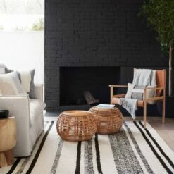 Mendoza Handwoven Area Rug -US Home Sales 2024 Mendoza Chunky Wool Area Rug Black 6