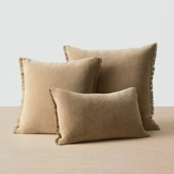 Naveta Velvet Pillow -US Home Sales 2024 Naveta Velvet PIllow Camel 4