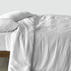Organic Cotton Gauze Duvet Set -US Home Sales 2024 Organic Cotton Gauze Duvet Set White 3