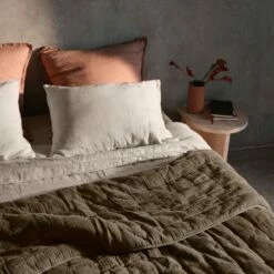 Organic Cotton Gauze Quilt 27 Organic Cotton Gauze Quilt -US Home Sales 2024 Organic Cotton Gauze Quilt Olive 4