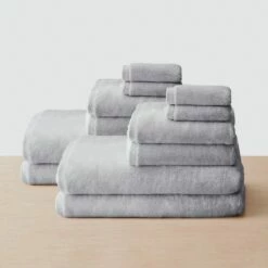 Organic Plush Bath Sheet Set -US Home Sales 2024 Organic Plush Towel Set of 12 Bath Sheet Cloud 1