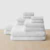 Organic Plush Bath Sheet Set -US Home Sales 2024 Organic Plush Towel Set of 12 Bath Sheet White 1