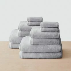 Organic Plush Bath Towel Set -US Home Sales 2024 Organic Plush Towel Set of 12 Bath Towel Cloud 1
