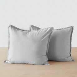 Organic Resort Cotton Euro Shams -US Home Sales 2024 Organic Turkish Cotton Euro Shams Light Grey 1 12360ae0 df14 463d b26e f129e3a6d537