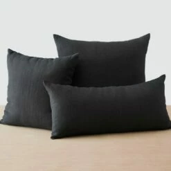 Prisha Linen Pillow -US Home Sales 2024 Prisha Linen Pillow Charcoal Grey 4