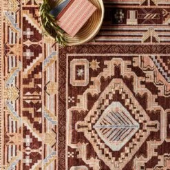 Salma Hand-Knotted Area Rug -US Home Sales 2024 Salma Area Rug Rust 2
