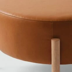 Santo Round Ottoman -US Home Sales 2024 Santo Round Leather Ottoman 3