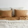 Stonewashed Linen Bed Bundle - Sand Stripe/Camel -US Home Sales 2024 Stonewashed Linen Bed Bundle Horizon Series 1