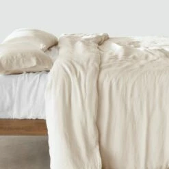 Stonewashed Linen Duvet Cover -US Home Sales 2024 Stonewashed Linen Duvet Ivory 1