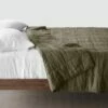 Stonewashed Linen Quilt -US Home Sales 2024 Stonewashed Linen Quilt Olive 1