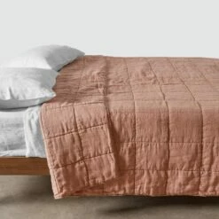 Stonewashed Linen Quilt -US Home Sales 2024 Stonewashed Linen Quilt Rose 1