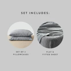 Stonewashed Linen Sheet Set 38 Stonewashed Linen Sheet Set -US Home Sales 2024 Stonewashed Linen Sheet Set Includes Tile Indigo Chambray