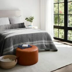 Torres Round Leather Ottoman - Medium & Large -US Home Sales 2024 Torres Leather Ottoman Medium 12