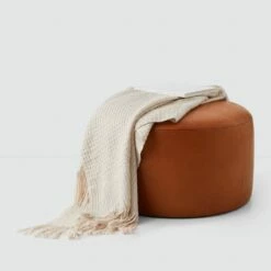 Torres Round Leather Ottoman - Medium & Large -US Home Sales 2024 Torres Leather Ottoman Medium 2