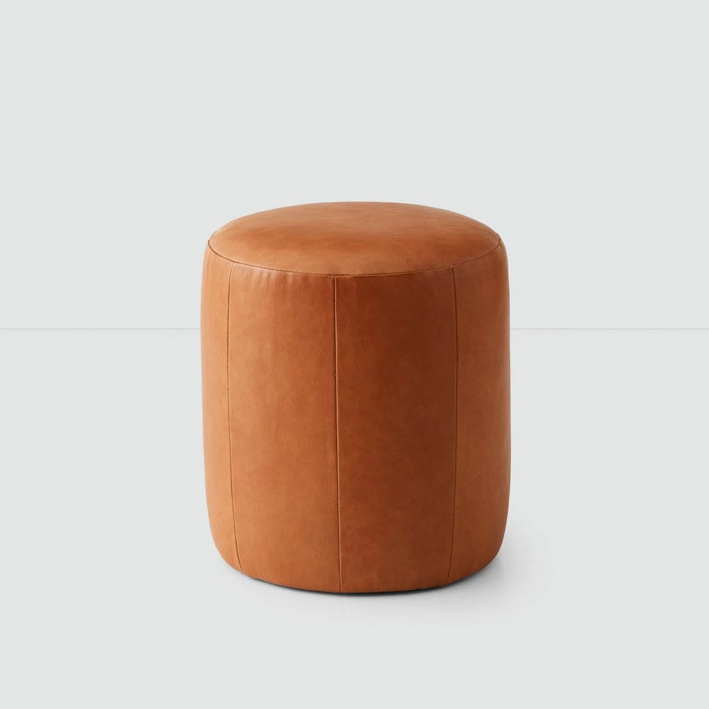 Torres Round Leather Ottoman - Small 7 Torres Round Leather Ottoman - Small - Image 5