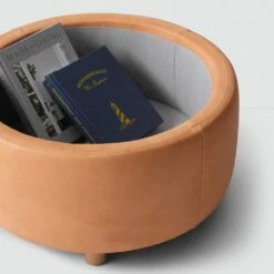 Torres Leather Storage Ottoman - Medium & Large -US Home Sales 2024 Torres Leather Storage Ottoman Medium 4