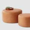 Torres Round Leather Ottoman - Medium & Large -US Home Sales 2024 Torres Round Ottoman Natural Large 3