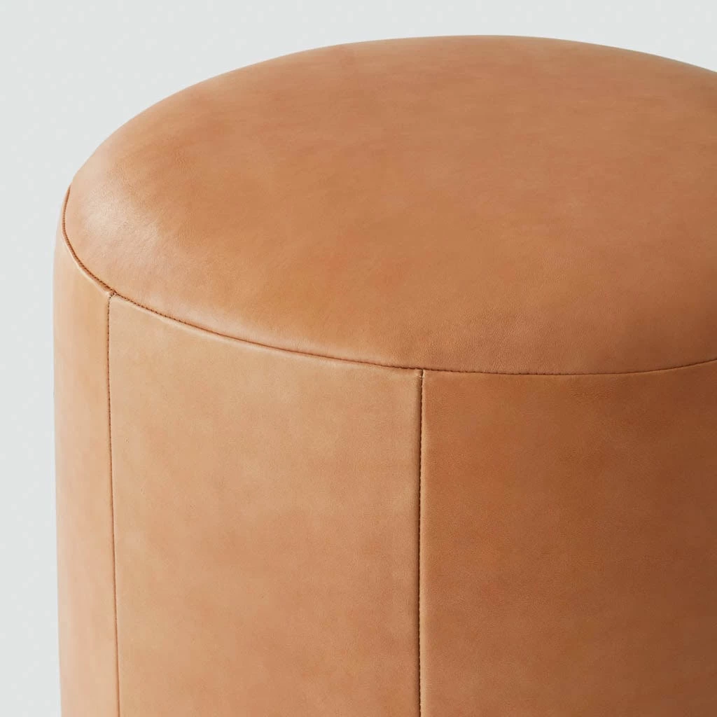 Torres Round Leather Ottoman - Small 13 Torres Round Leather Ottoman - Small - Image 11