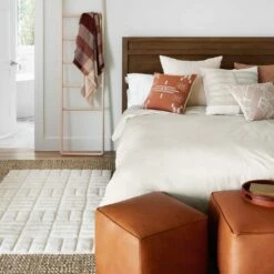 Torres Square Leather Ottoman - Medium & Large -US Home Sales 2024 Torres Square Ottoman Medium 8