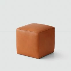 Torres Square Leather Ottoman - Small -US Home Sales 2024 Torres Square Ottoman Small 1