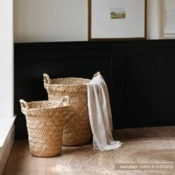 Totora Storage Basket -US Home Sales 2024 Totora Storage Basket Large 8 Labeled